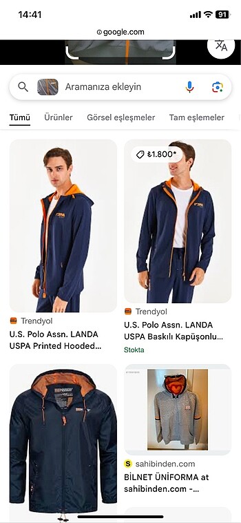 L beden lacivert kapşonlu Polo