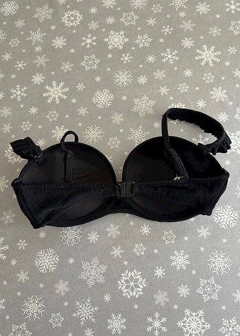 xs Beden siyah Renk Siyah İnce Askılı Kadın Bikini Üstü 70B bedeni