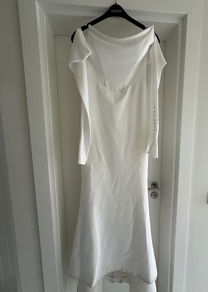 Oleg cassini alfa beta gece elbisesi gelinlik nişanlık - Görsel 2