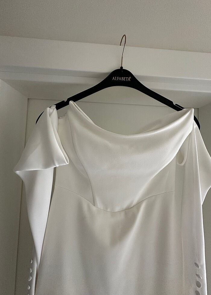 Oleg cassini alfa beta gece elbisesi gelinlik nişanlık - Görsel 4