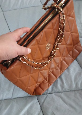 Kahverengi Deri Kadın Çanta - Görsel 2