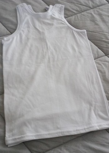 3 li Beyaz erkek Çocuk Atlet - Görsel 4