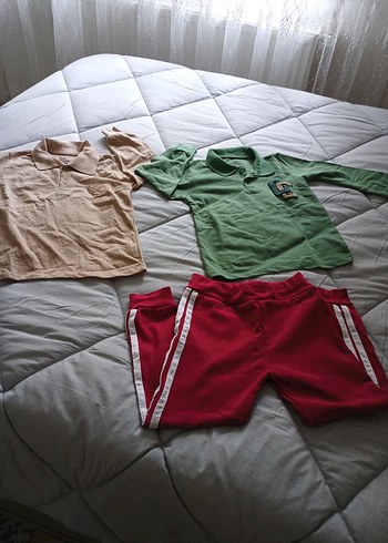 Kızlar İçin Kırmızı Fermuarlı Eşofman Altı - Görsel 2