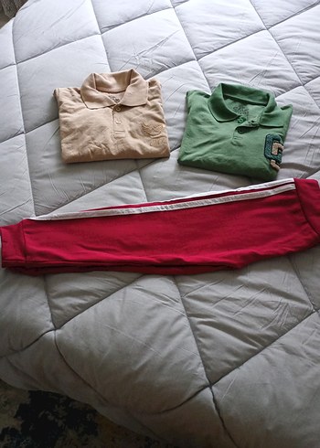 Kızlar İçin Kırmızı Fermuarlı Eşofman Altı - Görsel 3