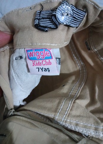 Bej  erkek çocuk keten  Pantolon - Görsel 3