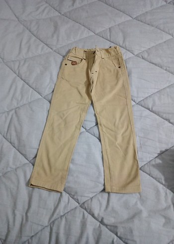 Bej  erkek çocuk keten  Pantolon - Görsel 2