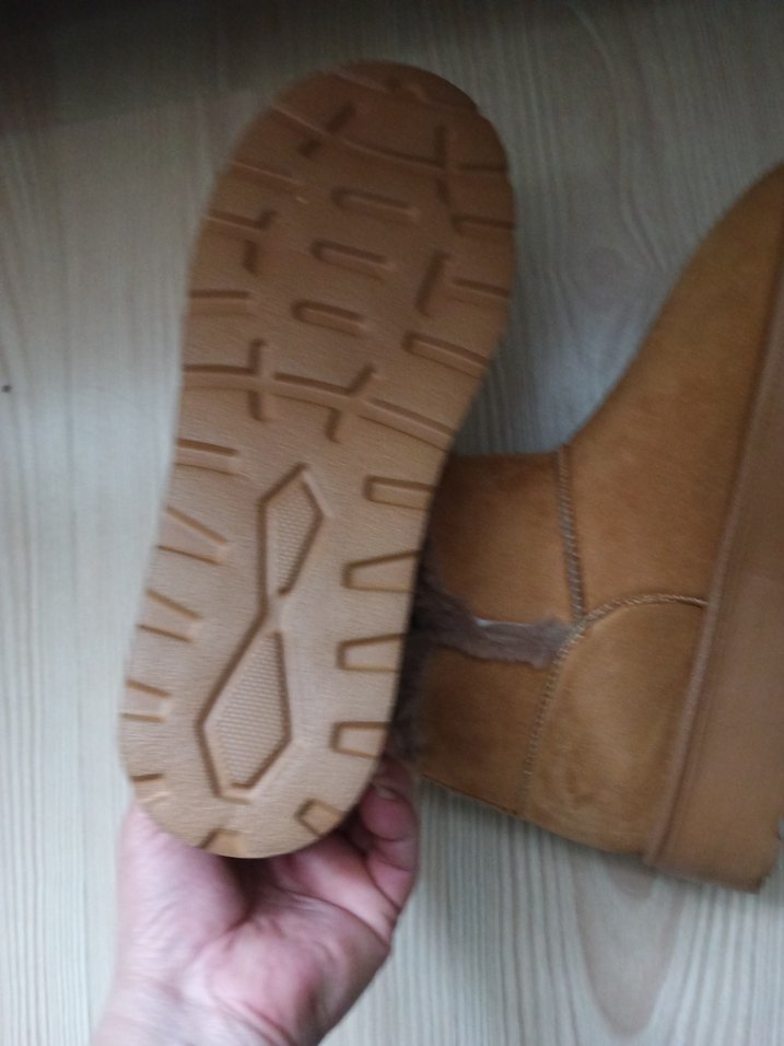 Kürklü Bej Süet Kadın Dolgu Topuk Bot - Görsel 5