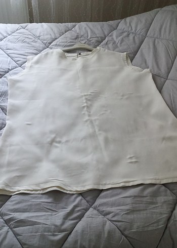 Kolsuz Krem ipek Bluz - Görsel 4