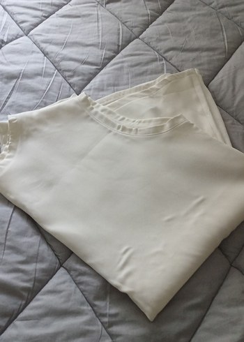 Kolsuz Krem ipek Bluz - Görsel 6