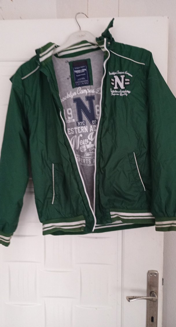 Yeşil Fermuarlı Erkek Çocuk Mont - Görsel 2