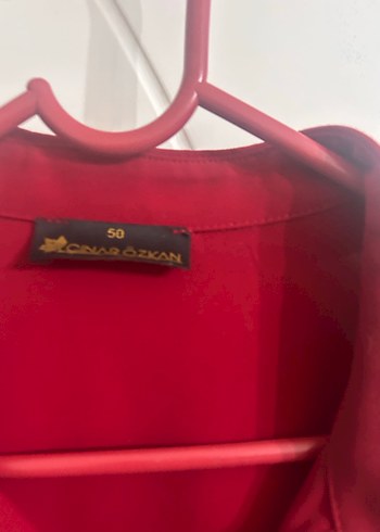 Düğmeli Kırmızı Midi Bluz - Görsel 3