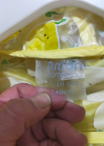 Sarı Baskılı Kız Çocuk Yağmurluk - Görsel 4