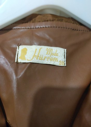 Kadın Bej Uzun Deri Kemerli Kaban - Görsel 5