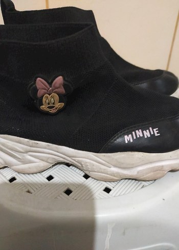 Siyah Elastik Stiletto Topuklu Spor Ayakkabı - Görsel 2