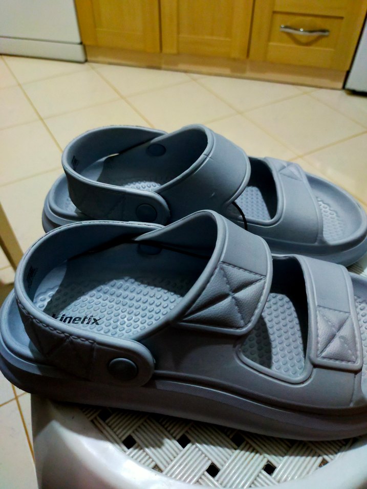 Gri Erkek Kayışlı Günlük Sandalet - Görsel 2