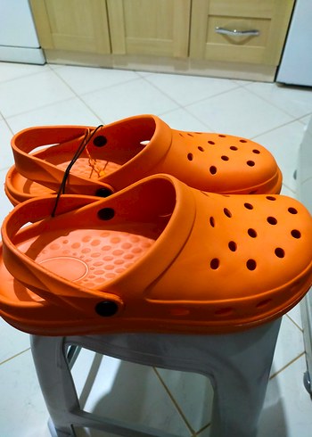 Turuncu Erkek Minimalist Kauçuk Terlik - Görsel 2