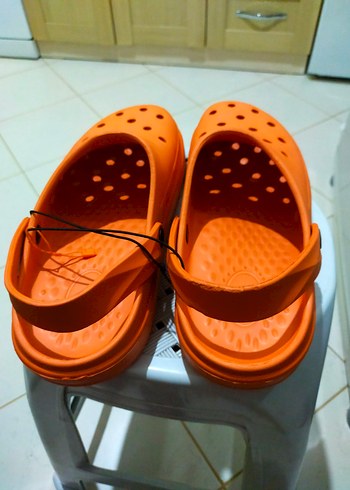 Turuncu Erkek Minimalist Kauçuk Terlik - Görsel 3