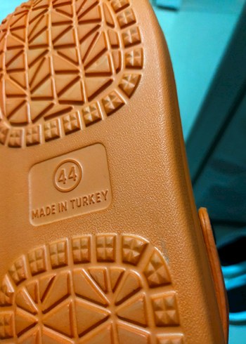 Turuncu Erkek Minimalist Kauçuk Terlik - Görsel 4