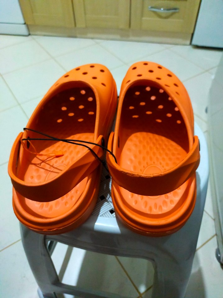 Turuncu Erkek Minimalist Kauçuk Terlik - Görsel 3