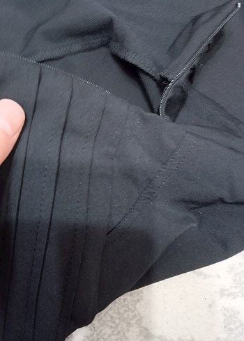 50 Beden siyah Renk Siyah Kadın Bol Kesim Uzun Kumaş Pantolon
