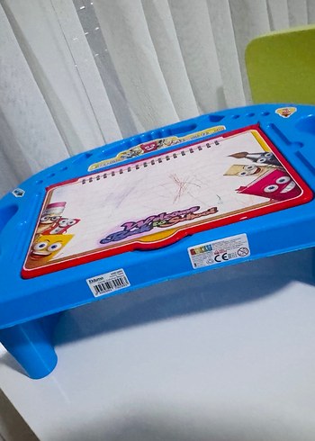 Renkli Mavi Eğitici Çocuk Masası - Görsel 2