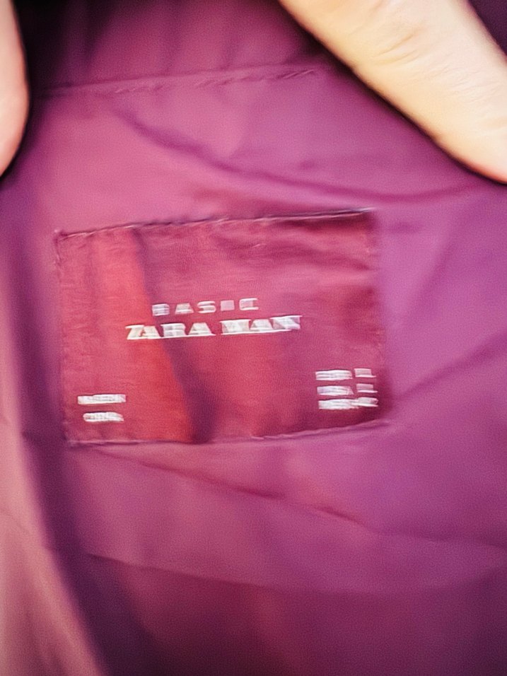 Bordo Düğmeli Erkek Mont - Görsel 3