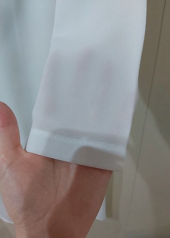 40 Beden beyaz Renk Uzun Kollu Beyaz Tunik