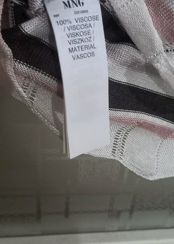 Gri Çizgili V Yaka Örgü Kadın Kazak - Görsel 5