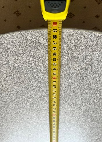 Beden beyaz Renk Yer sofrası 90 cm metal ayaklı