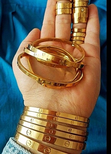 Beden çeşitli Renk ÇELİK.CARTİER MODEL YÜZUK KELEPÇE