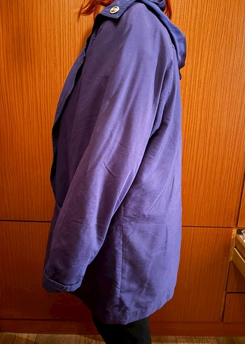 Mor Düğmeli Midi Ceket - Görsel 3