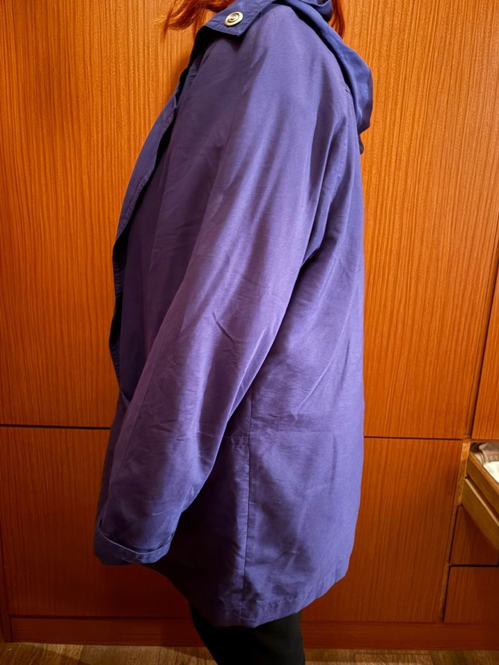 Mor Düğmeli Midi Ceket - Görsel 3