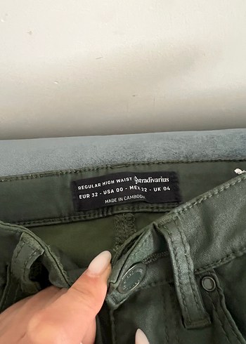 32 Beden haki Renk Düğmeli Erkek Haki Pantolon