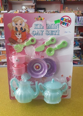 Renkli Kız Çay Seti Oyuncak