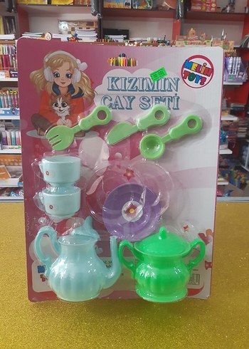 Beden Renkli Kız Çay Seti Oyuncak