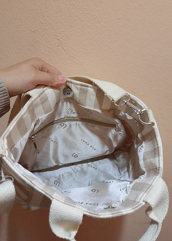 Bej Zebra Desenli Kadın Omuz Çantası - Görsel 5