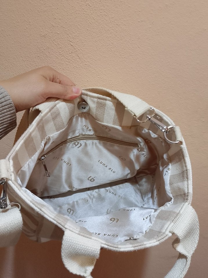 Bej Zebra Desenli Kadın Omuz Çantası - Görsel 5