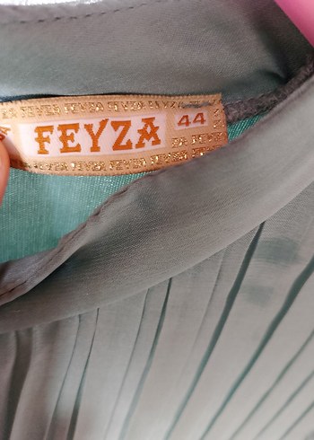 Uzun Turkuaz Pliseli Bohem Elbise - Görsel 4