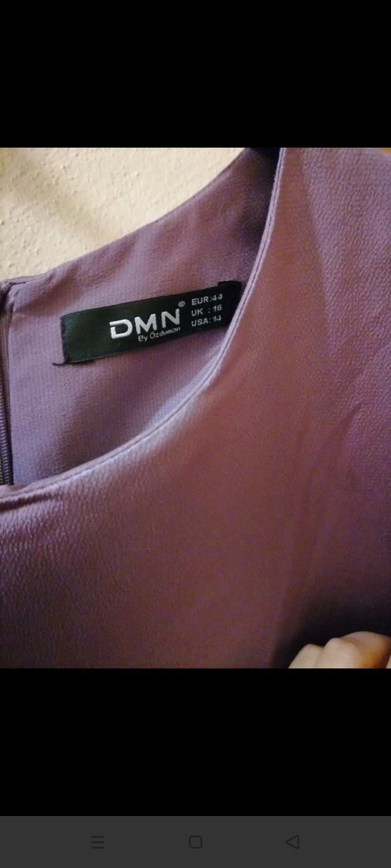 Uzun Mor Drapeli Kadın Elbise - Görsel 2