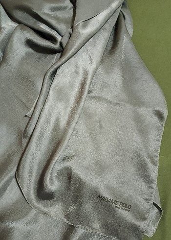 Gri  Saten Şal - Görsel 4