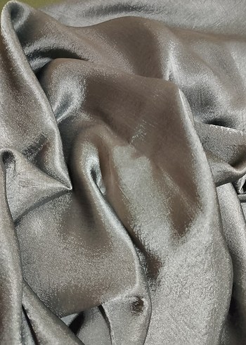 Gri  Saten Şal - Görsel 2