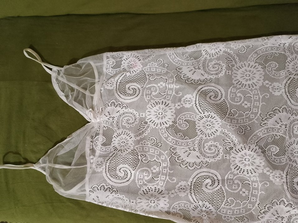 beyaz dantel gecelik - Görsel 3