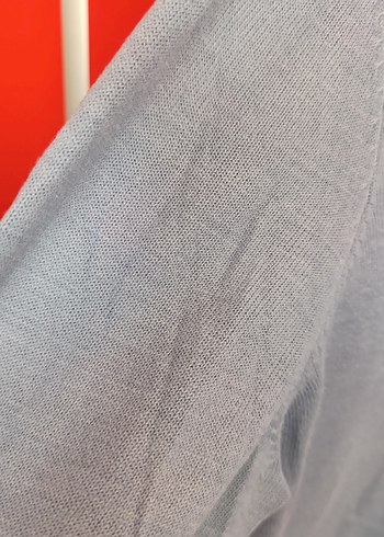 mavi V Yaka Uzun Kollu Triko Kadın Kazak - Görsel 4