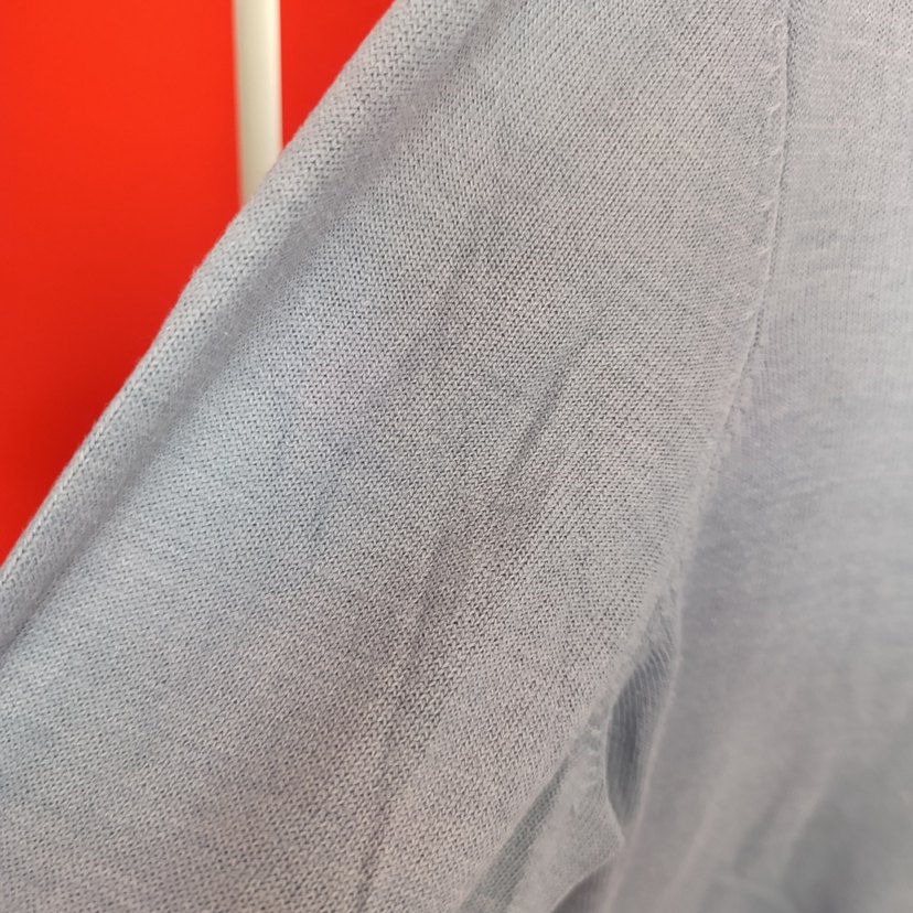 mavi V Yaka Uzun Kollu Triko Kadın Kazak - Görsel 4