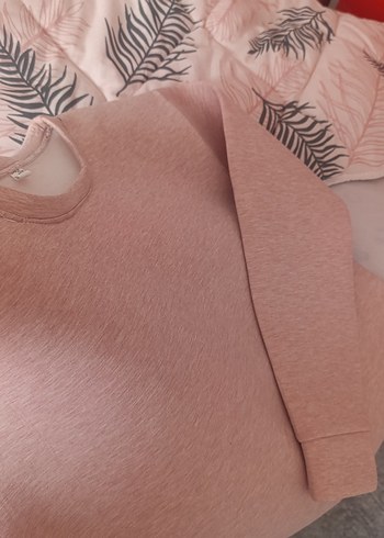 Pembe Kadın Salaş Sweatshirt - Görsel 5