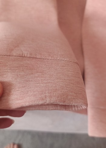 Pembe Kadın Salaş Sweatshirt - Görsel 3