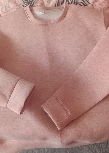 Pembe Kadın Salaş Sweatshirt - Görsel 4
