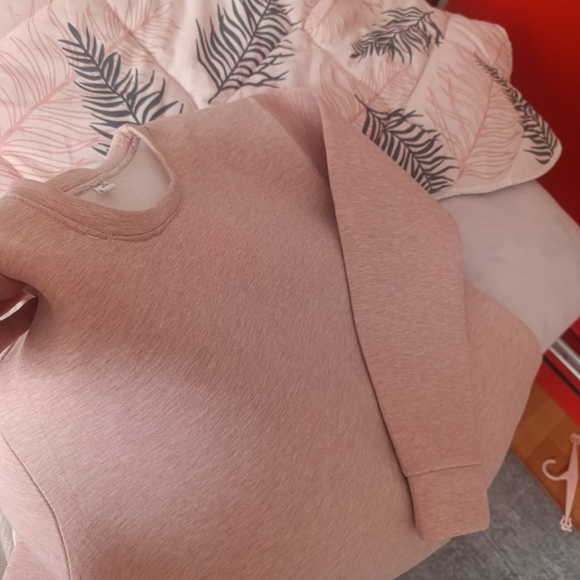 Pembe Kadın Salaş Sweatshirt - Görsel 5