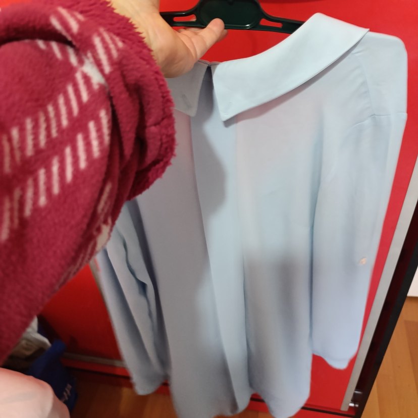 Düğmeli Beyaz Kadın Gömlek tunik - Görsel 5