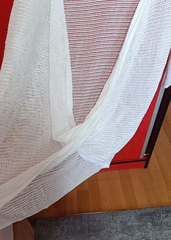 Beyaz Drapeli Kadın kazak - Görsel 2